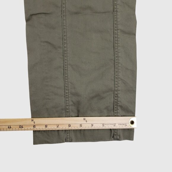Abercrombie & Fitch Womens Green Cargo Pants Multiple Pockets & Adjustable 28/6 - Picture 7 of 9
